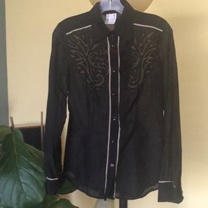 Etro embroidered blouse with detail trims